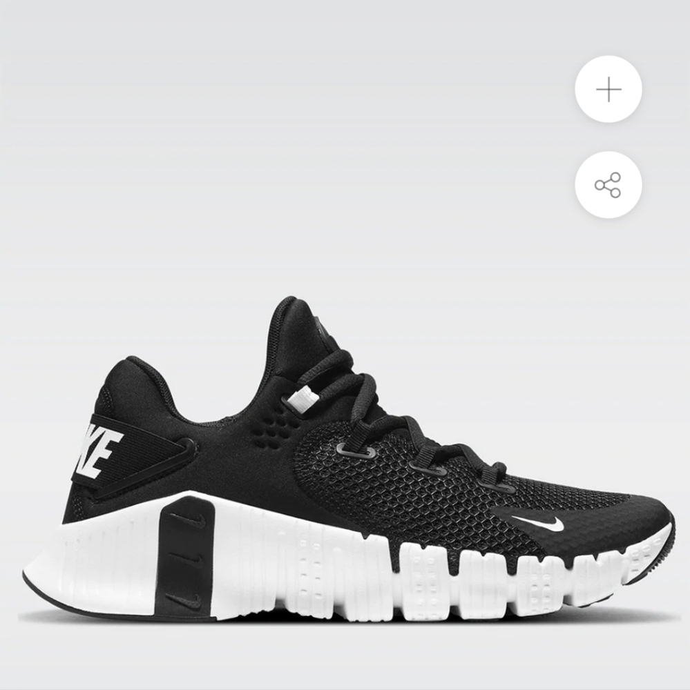 Nike Free Metcon 4 Black Size Womens 9 or Mens 7.5